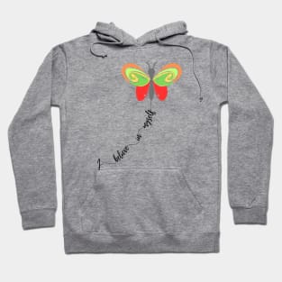 I Believe in myself Orange Butterfly Hoodie